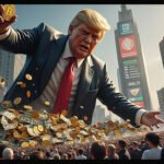 Un memecoin lié à une imposante statue de Trump brandissant un bitcoin s’effondre, perdant 95% de sa valeur en seulement 24 heures